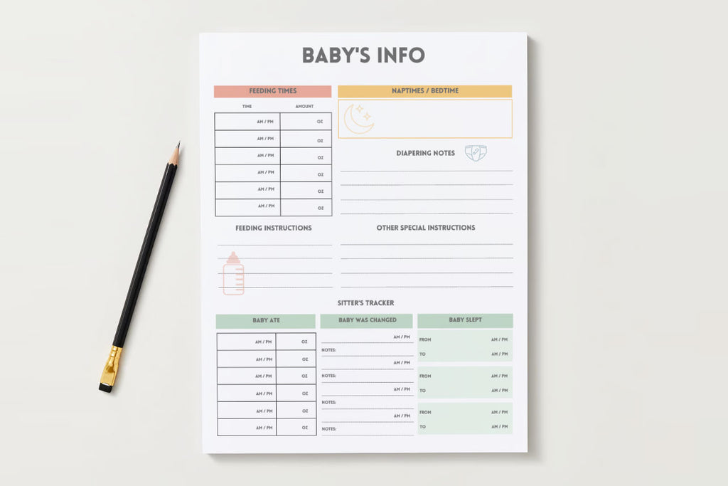 Babysitter Info Packet (PDF Download)
