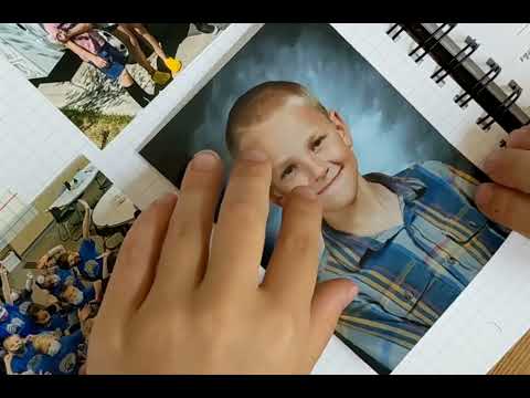 video of school years days memory book for elementary middle school and high school surrounded by photos of little boy