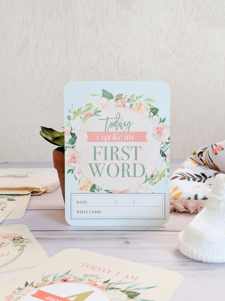 Baby Milestone Cards: Watercolor Floral (discontinued)