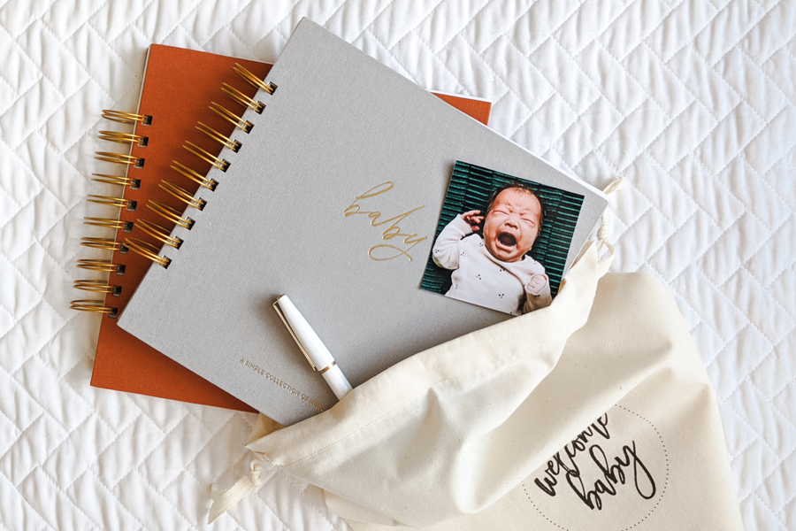 simple baby record book