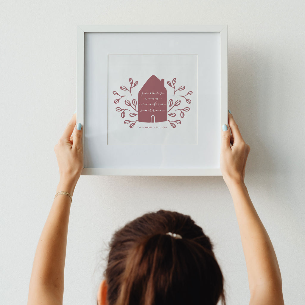 Personalized Family Home Art Print
