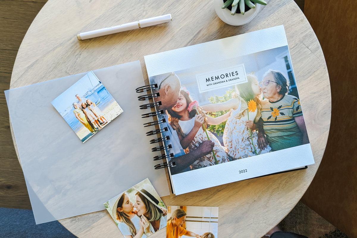 Photo Journal With Writing Space: Memory Scrapbook For Photos And Writing,  Personalized Custom Photo Journal.