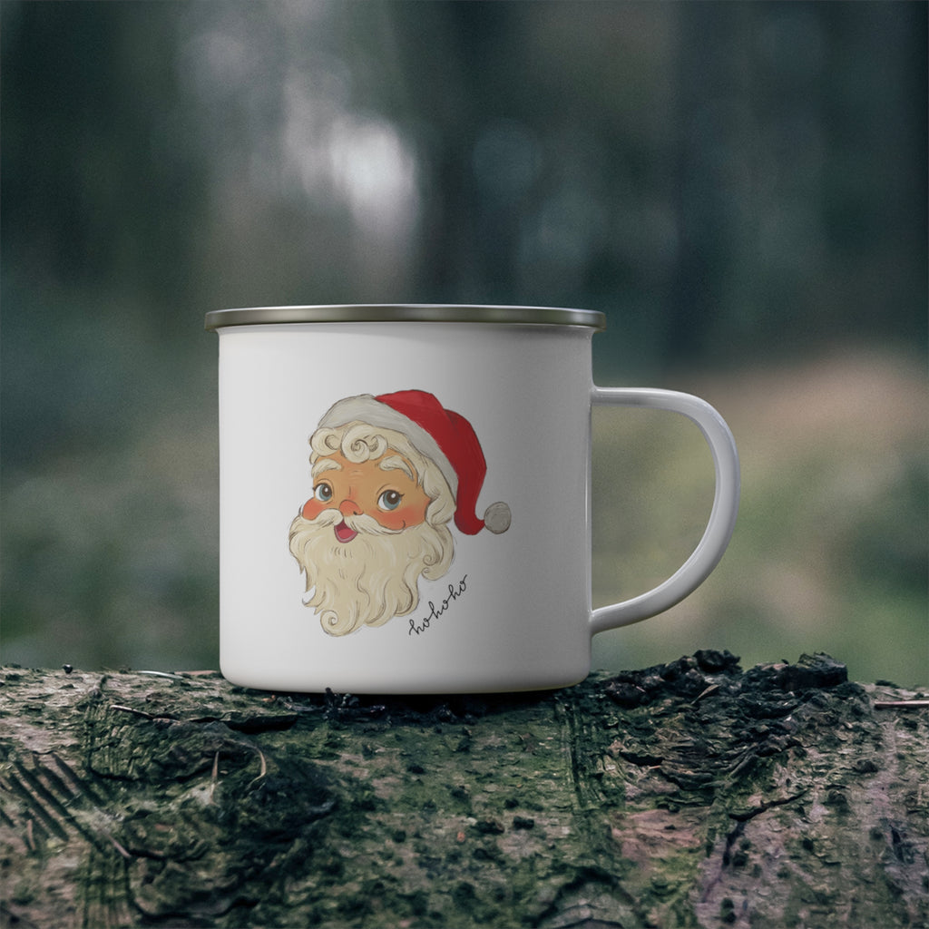 Vintage Santa Enamel Mug