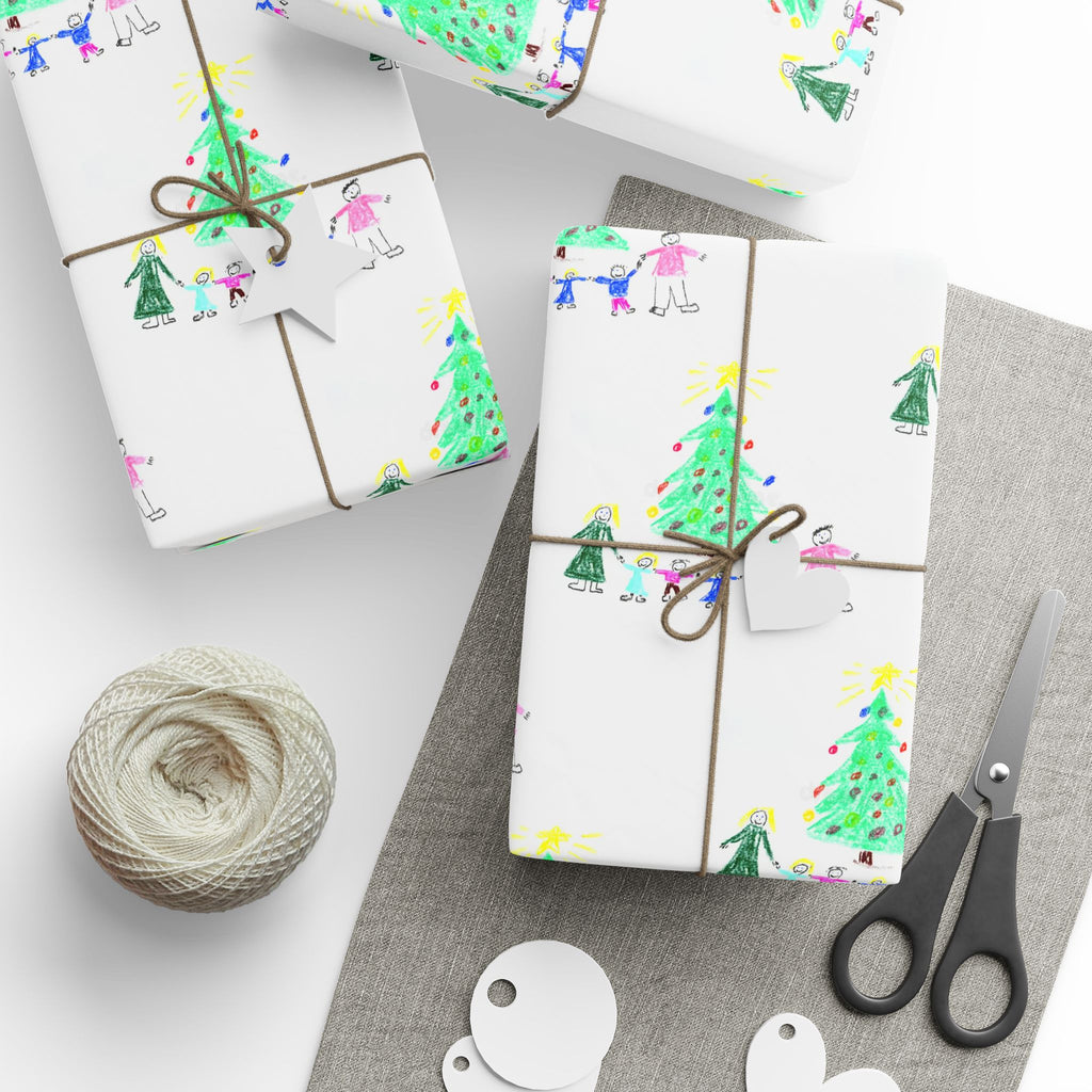 Child's Drawing Custom Wrapping Paper