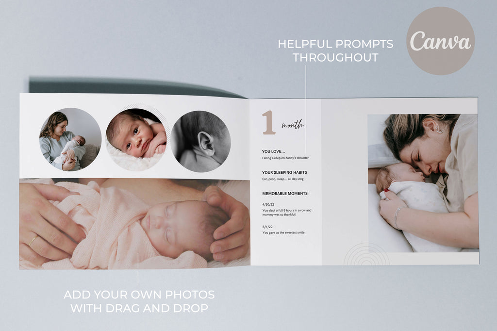 Digital Baby Book: Neutral Arches