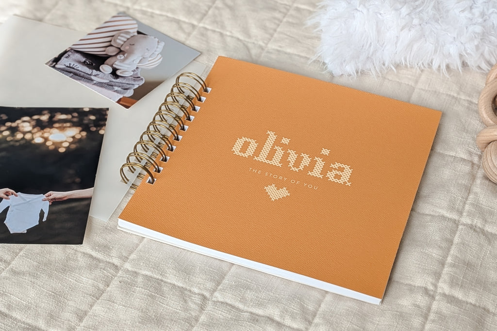 Cross Stitch Personalized Baby Memory Book