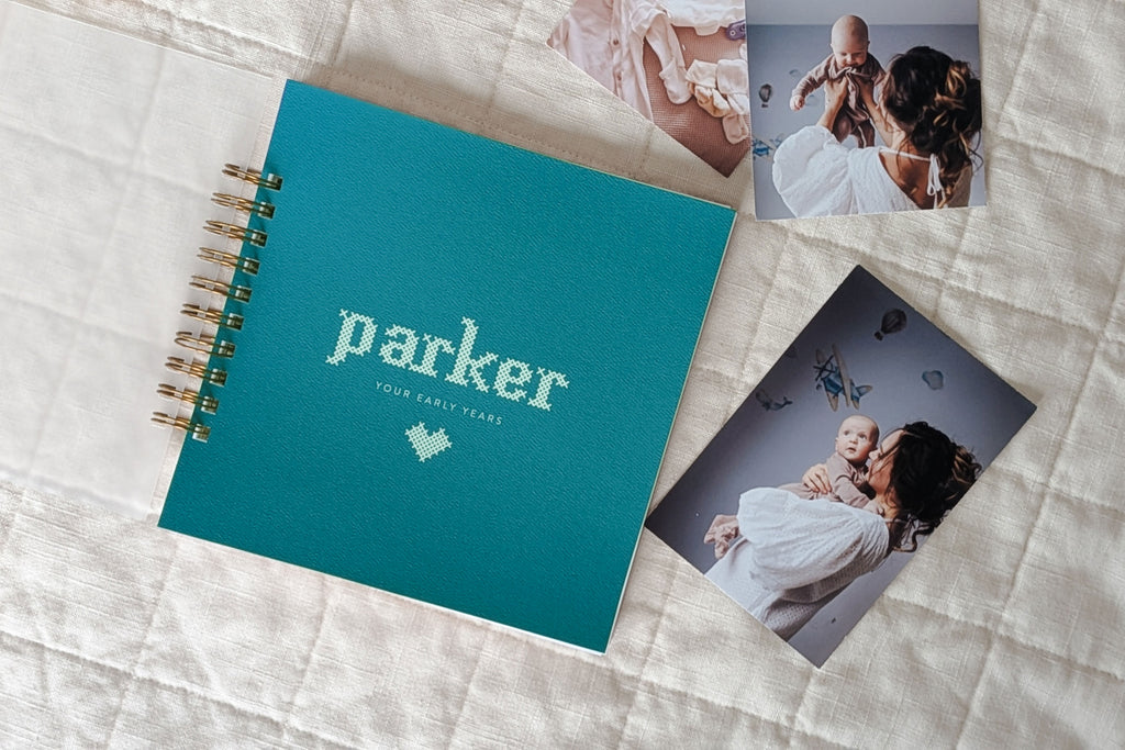 Cross Stitch Personalized Baby Memory Book