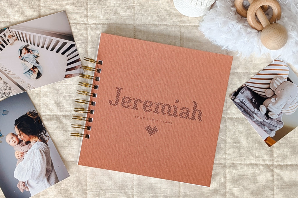 Cross Stitch Personalized Baby Memory Book