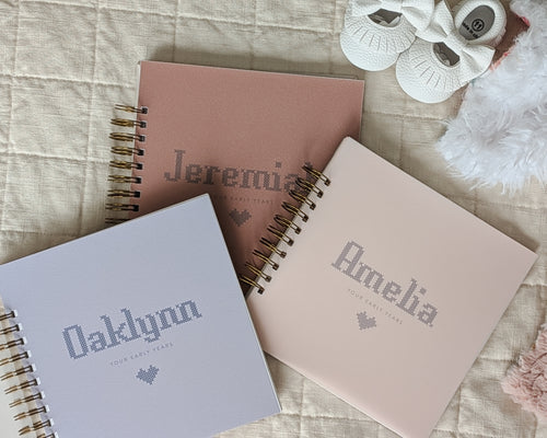 Cross Stitch Personalized Baby Memory Book