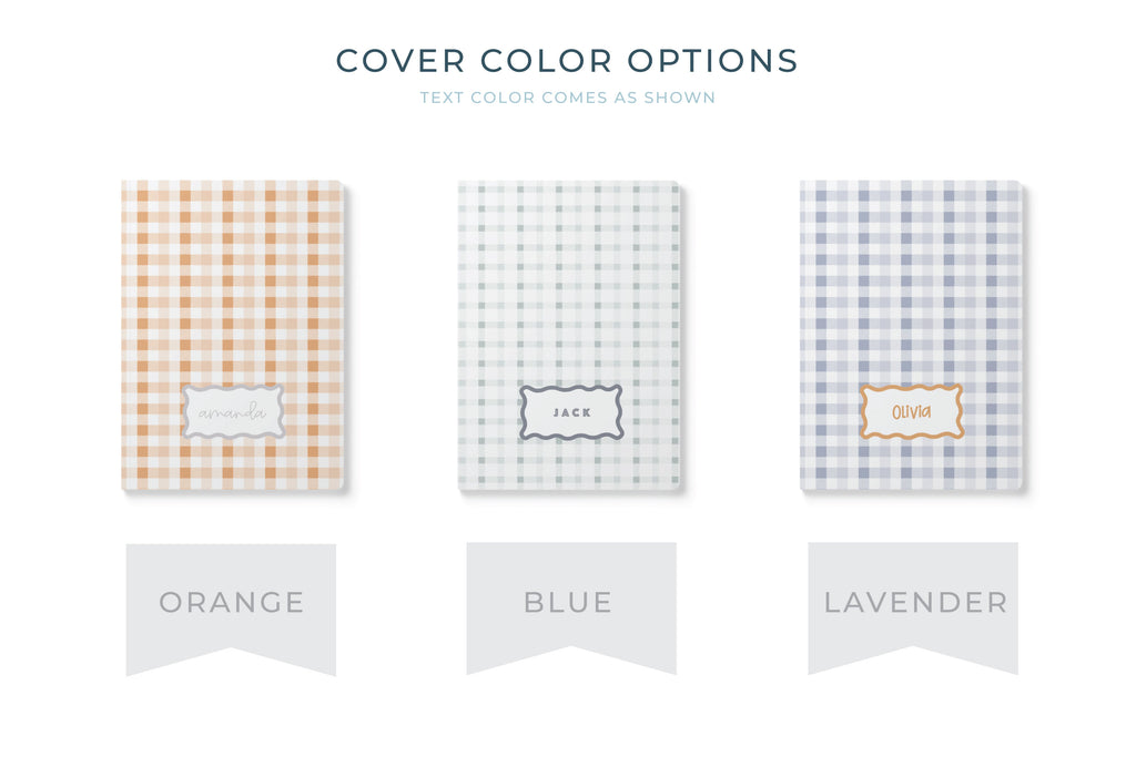 Softcover Reference Notebook: Gingham
