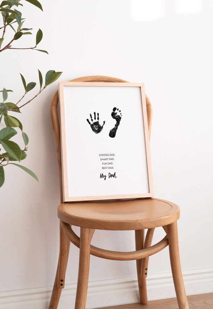 Handprint/Footprint Art Print for Dad