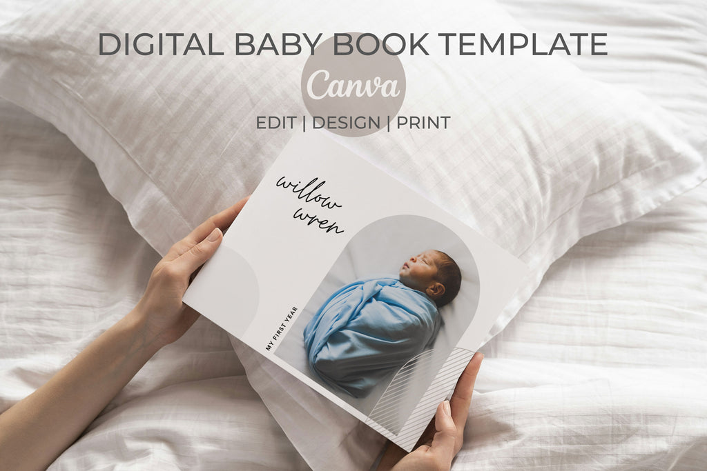 Digital Baby Book: Neutral Arches