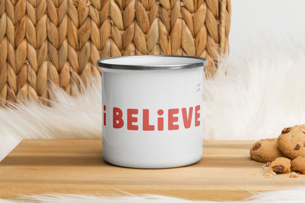 "I Believe" Enamel Mug