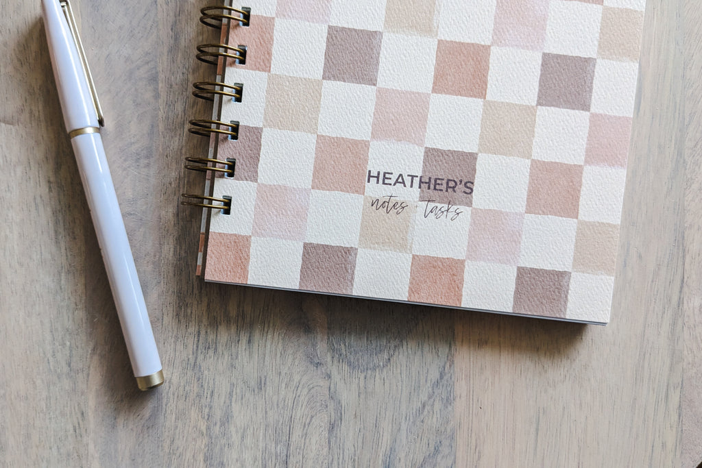 Retro Checkerboard Notebook