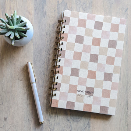 Retro Checkerboard Notebook