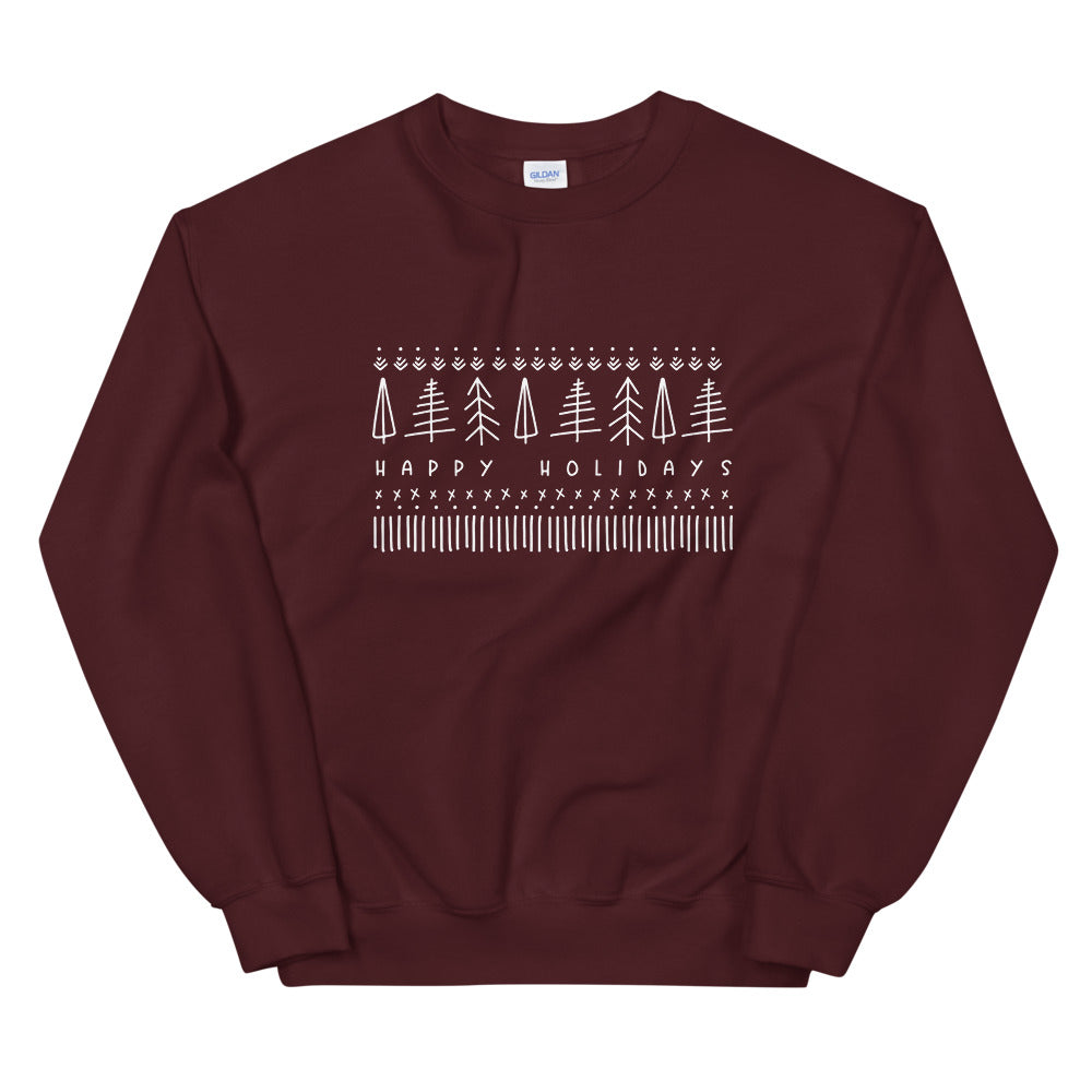 Scandinavian "Happy Holidays" Sweatshirt