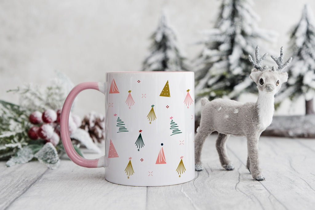 Pink Christmas Tree Mug