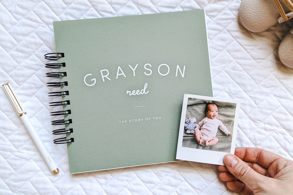 "Scholarly" Personalized Baby Memory Book (more colors)