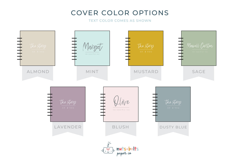 cover color options for baby memory book for boy girl first 5 years keepsake gift