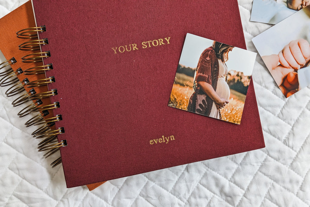"Your Story" Linen Baby Book